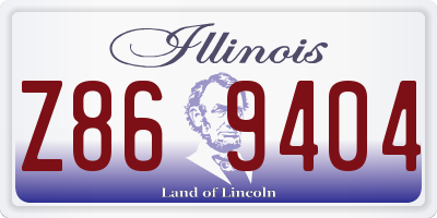 IL license plate Z869404