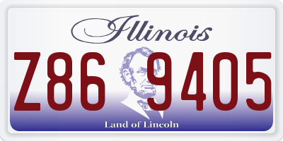 IL license plate Z869405