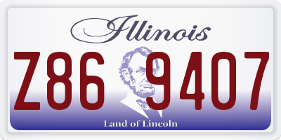 IL license plate Z869407
