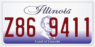 IL license plate Z869411