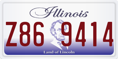 IL license plate Z869414