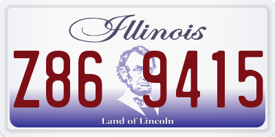 IL license plate Z869415