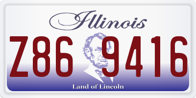 IL license plate Z869416