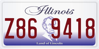 IL license plate Z869418