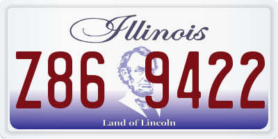 IL license plate Z869422
