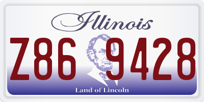 IL license plate Z869428