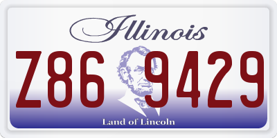 IL license plate Z869429