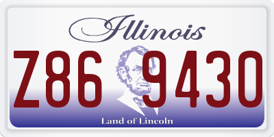 IL license plate Z869430