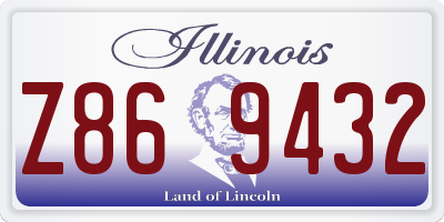 IL license plate Z869432