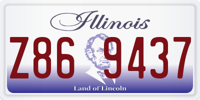IL license plate Z869437