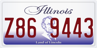 IL license plate Z869443