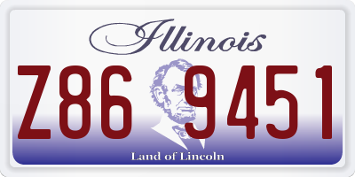 IL license plate Z869451