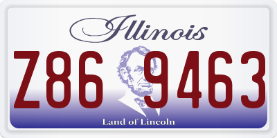 IL license plate Z869463