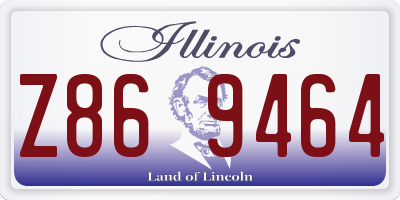 IL license plate Z869464