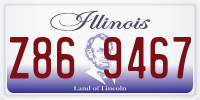 IL license plate Z869467