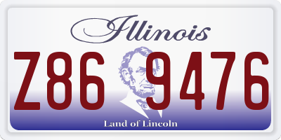 IL license plate Z869476