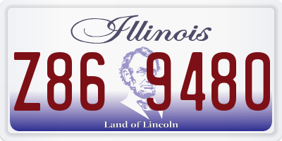 IL license plate Z869480