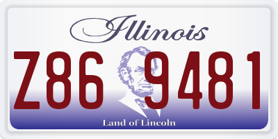 IL license plate Z869481