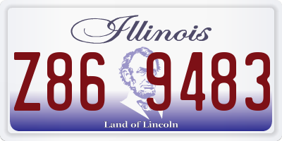 IL license plate Z869483