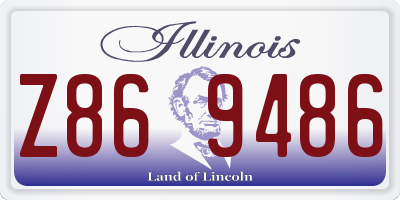 IL license plate Z869486