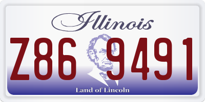 IL license plate Z869491