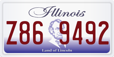 IL license plate Z869492