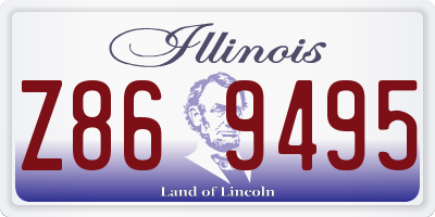 IL license plate Z869495