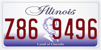 IL license plate Z869496