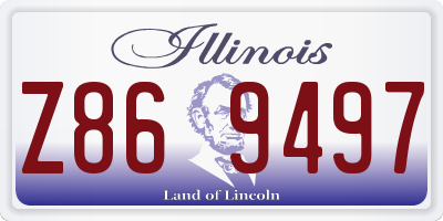 IL license plate Z869497