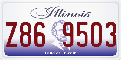 IL license plate Z869503