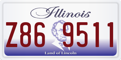 IL license plate Z869511