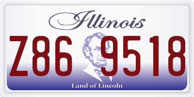 IL license plate Z869518