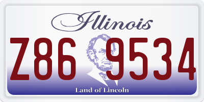 IL license plate Z869534
