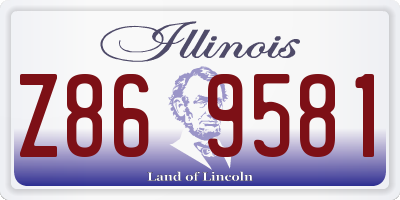 IL license plate Z869581