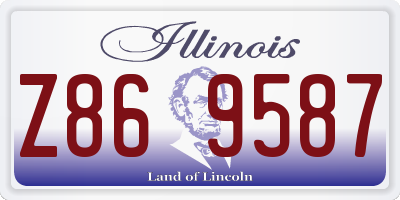 IL license plate Z869587