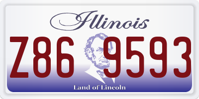 IL license plate Z869593