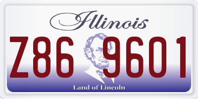 IL license plate Z869601