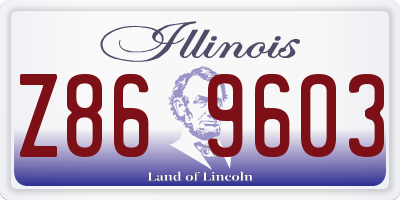 IL license plate Z869603