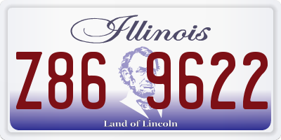 IL license plate Z869622