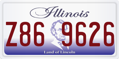 IL license plate Z869626
