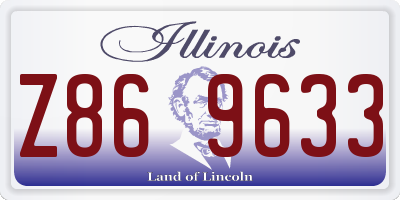 IL license plate Z869633