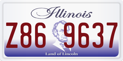 IL license plate Z869637