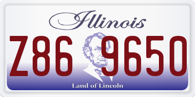 IL license plate Z869650