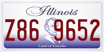 IL license plate Z869652