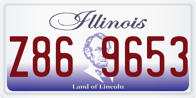 IL license plate Z869653