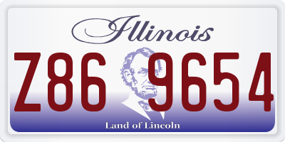 IL license plate Z869654