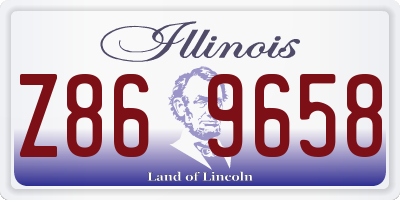 IL license plate Z869658