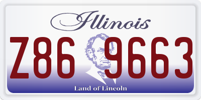 IL license plate Z869663
