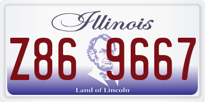 IL license plate Z869667