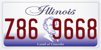IL license plate Z869668